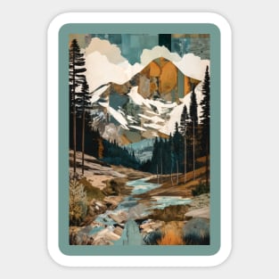 Outdoor Mountain Hiking - Adventure Art Prints, Apparel, and Gear Sticker